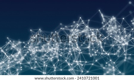 Abstract plexus network technology background 3D Illustration