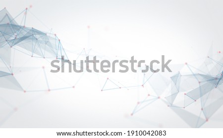 Abstract polygon on white background, Template, Backdrop, Empty space, 3D illsutration.