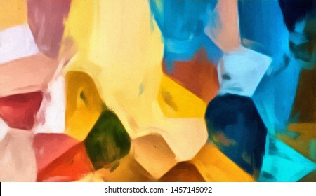 Abstract polygonal background. Triangles texture. Geometric modern art. Futuristic simple painting on canvas. Pattern for design. Backdrop template. Low poly concept artwork. Decorative elements.