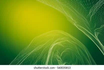 Abstract polygonal space low poly dark background with connecting dots and lines. Connection structure. 3d rendering