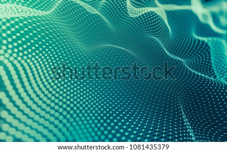 Abstract polygonal space low poly dark background with connecting dots and lines. Connection structure. 3d rendering