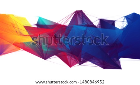 Abstract polygonal space low poly background. Connection structure. Science background. Futuristic polygonal background. Triangular background. Wallpaper. Business