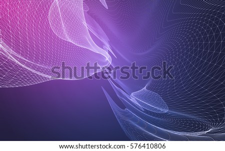 Abstract polygonal space low poly dark background with connecting dots and lines. Connection structure. 3d rendering