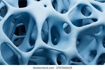 Abstract porous framework material background, nerve fibers background, bone mineral density background, 3d rendering. 3d illustration.