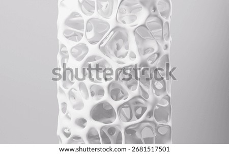 Abstract porous framework material background, nerve fibers background, bone mineral density background, 3d rendering. 3d illustration.