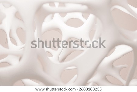 Abstract porous framework material background, nerve fibers background, bone mineral density background, 3d rendering. 3d illustration.