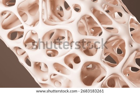 Abstract porous framework material background, nerve fibers background, bone mineral density background, 3d rendering. 3d illustration.