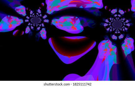 Abstract psychedelic background for your ad
