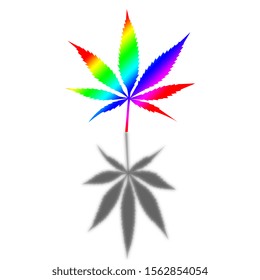An abstract psychedelic pot leaf background image.