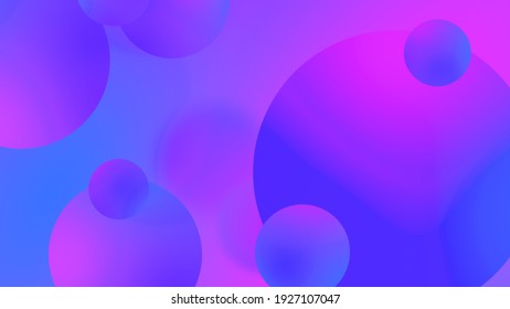 Abstract Purple Balls Geometric Gradient Color Background.For Graphic Design. 3d Render Illustration.