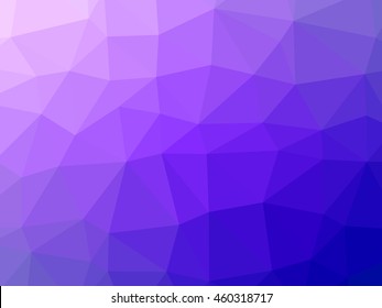 Abstract Purple Blue Gradient Low Polygon Shaped Background.