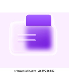 Abstract Purple Gradient File Folder Icon: Modern, Clean, and Minimalist Digital Design Element.