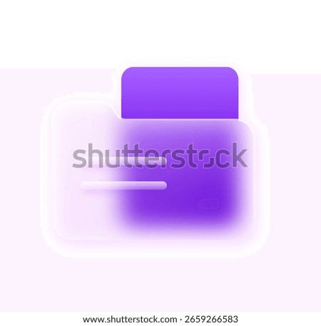 Abstract Purple Gradient File Folder Icon: Modern, Clean, and Minimalist Digital Design Element.