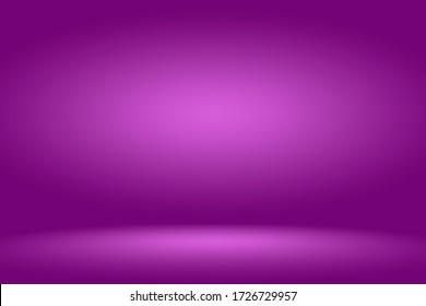 Abstract Purple Gradient Spotlight Room Texture Background. 
Studio Backdrop Wallpaper Light Display Wall Violet And Empty Space. 