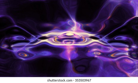 Abstract purple haze fluid light formation on a black background.