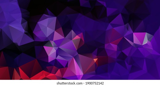 Abstract Purple Triangle Polygon Background