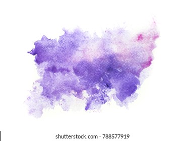 Abstract Purple Watercolor Splash Stroke Background.art By Painted