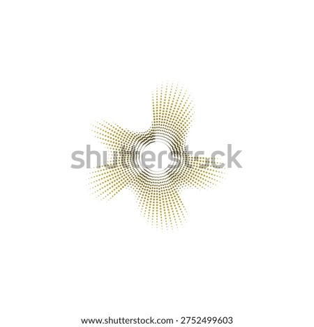 Abstract radial pattern of gold dots on white background Keywords abstract, pattern, radial.jpg