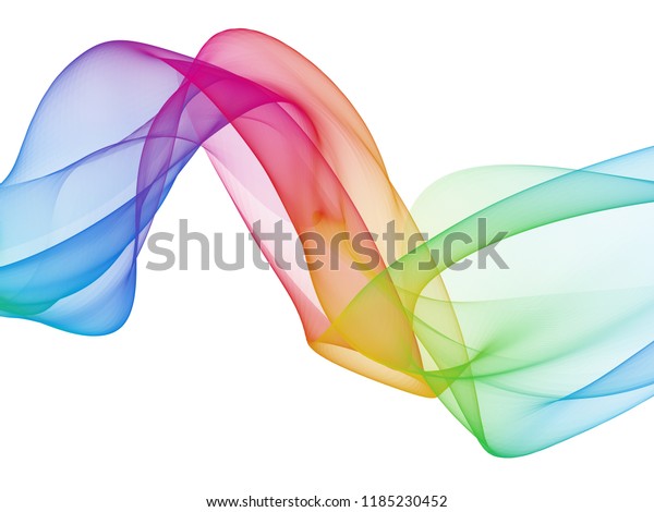 Abstract Rainbow Colored Soft Waves Background Stock Illustration ...