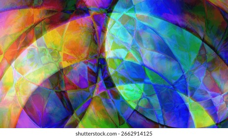 Abstract Rainbow Light Prism Reflection. Refracted Colorful Spectrum on a Dark Background for Photography and Visuals.