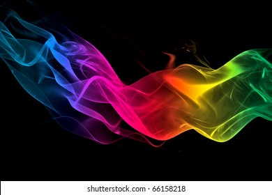 Abstract Rainbow Smoke Background