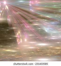 Abstract random glowing lines background. Colorful stripes. Technological cyberspace background. 