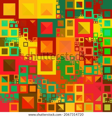 Abstract randomly patterned square shapes background.