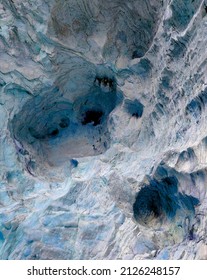 Abstract Recolor Blue Stone Rock Cave Mountain Cold Background