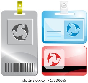 Abstract Recycle Symbol Id Cards Raster Stock Illustration 173106365 ...