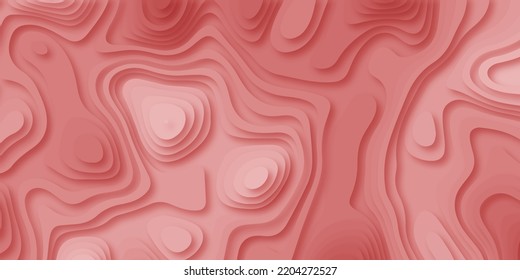 Abstract Red Background With Circles .Modern And Creative Papercut And Color Multi Layer Gradient On Similar Red Pattern Background . Papercut Style Background And Realistic  Decoration Paper Texture 