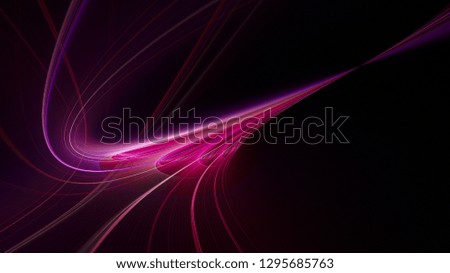 Abstract red background element on black. Fractal graphics. Composition of glowing lines and mption blur traces. Movement and innovation concept.