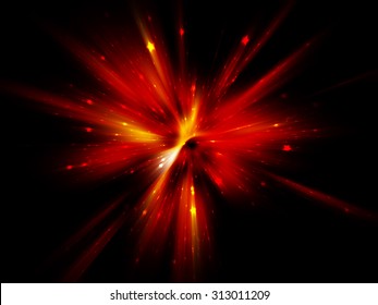 Abstract Red Background. Explosion Star.