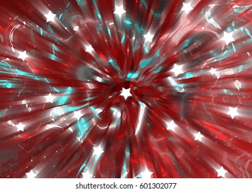 Abstract red background. Explosion star. illustration digital.