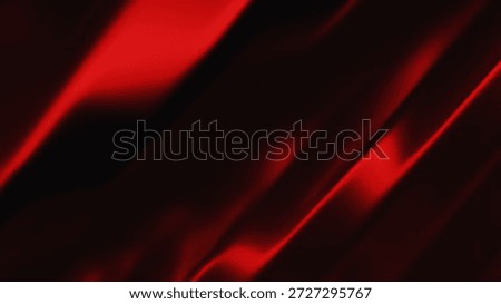 The abstract red background features a gradient of red and crimson, creating a smooth, wave-like transition.