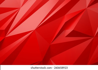 Abstract Red Background Low Poly