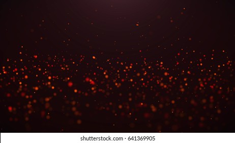 Abstract Red Background. Red Particles