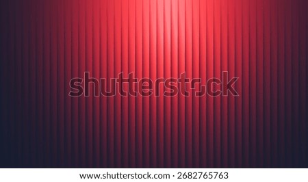 Abstract red background with vertical lines and gradient lighting effect design