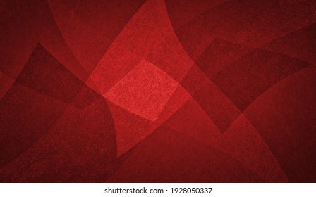 Abstract Red And Black Background With Curved Shapes And Geometric Design On Border And Texture