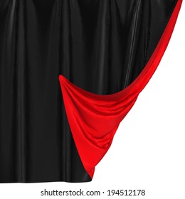 Abstract red and black background, image isolated