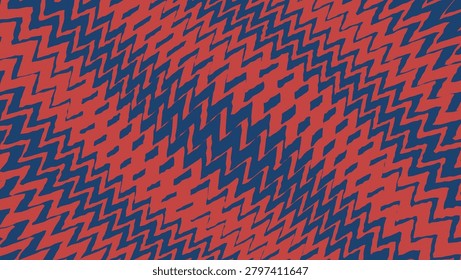 Abstract red and blue zigzag pattern background