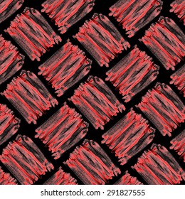 Abstract red dry brush pattern on black background

