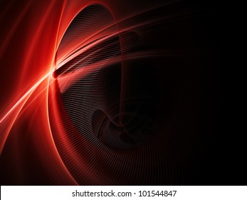 Abstract Red Element Over Black Background
