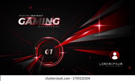 Abstract Red Futuristic Gaming Background For Opening Game Count