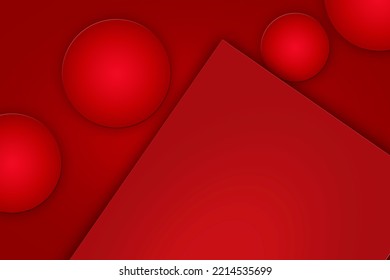 Abstract Red Geometric Background. Dynamic Shapes Composition. Place For Text, Copyspace.