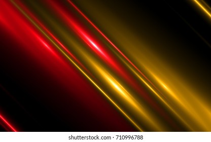 Abstract Red & Gold Streak Neon Lights (super High Resolution)