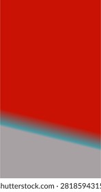 Abstract Red Gray Gradient Background with Cyan Edge Glow and Diagonal Minimal Geometric Design