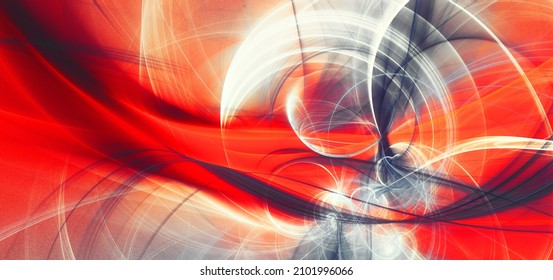 Abstract red and grey fluid wave background. Fractal artwork for creative graphic design