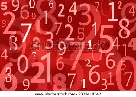 Abstract red numbers background texture