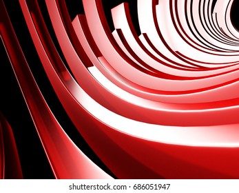 Abstract Red Round Pattern