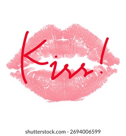 Abstract Red Shape on White Background Decorative Graphic Element